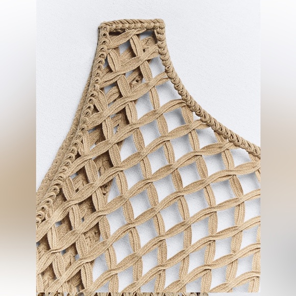 NEW Zara Mesh Dress with Fringe - Picture 6 of 7